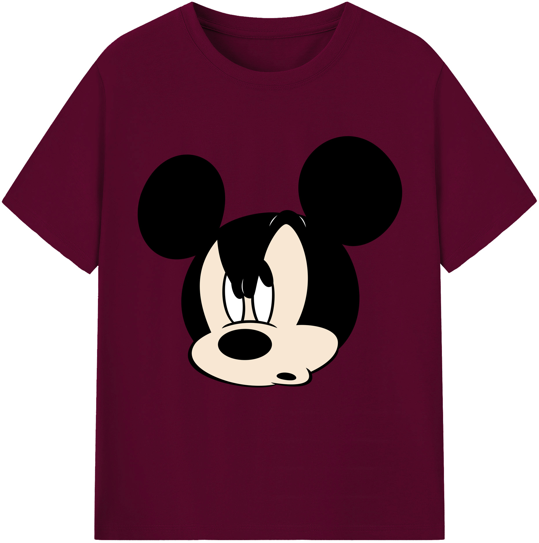 （画像用） ミッキーマウス Mickey Mouse レディースカジュアルプリントTシャツ（綿100％）